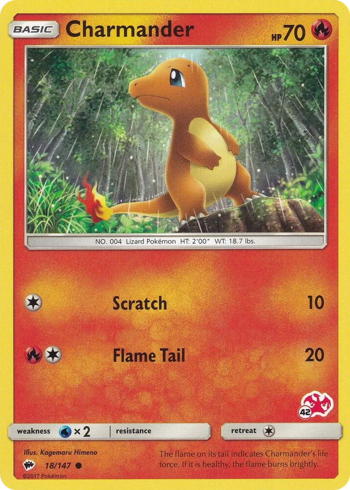 0018 Charmander - 18/147 (#42 Charizard Stamped) Common Battle Academy