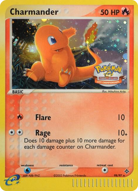 0098 Charmander - 98/97 (City Championships) Promo League & Championship Cards