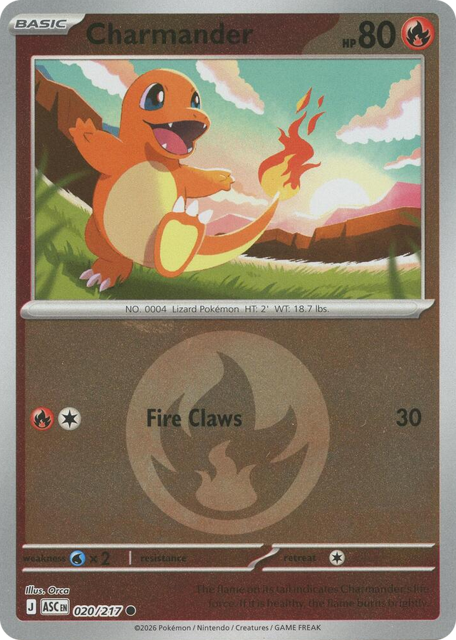 0020 Charmander (Energy Symbol Pattern) Common Ascended Heroes
