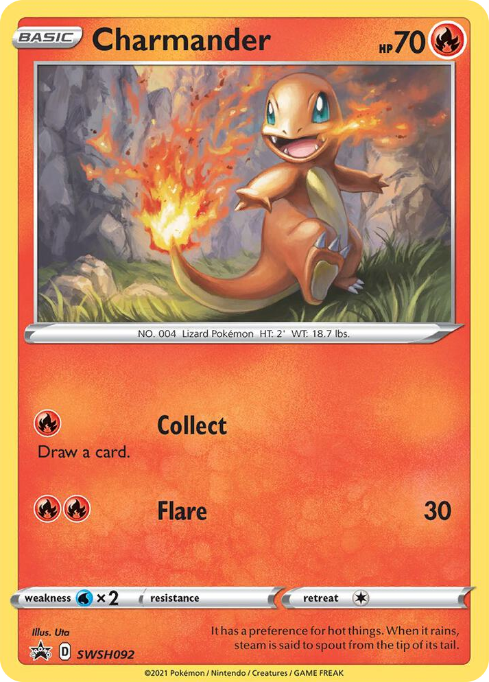 0092 Charmander - SWSH092 Promo Sword & Shield Promo Cards