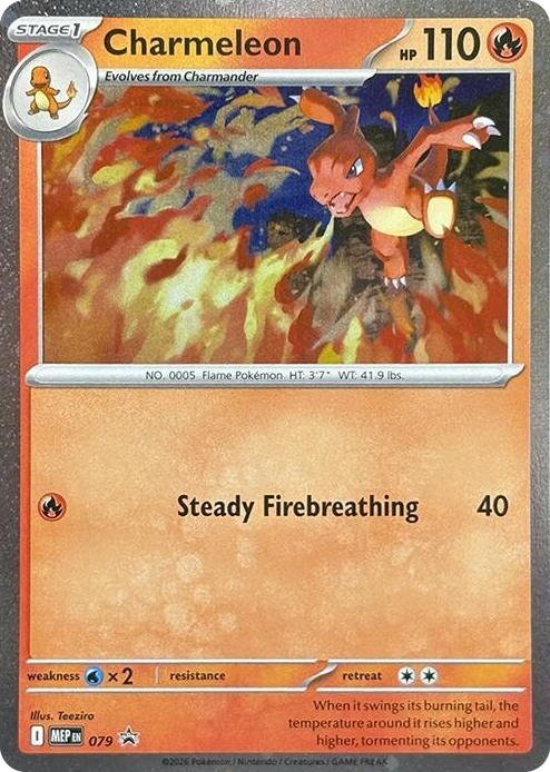 0079 Charmeleon - 079 (Cosmos Holo) Promo Mega Evolution Promo