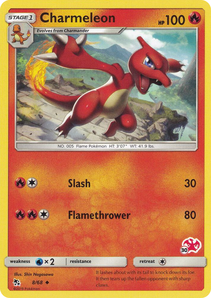 0008 Charmeleon - 8/68 (#30 Charizard Stamped) Promo Battle Academy