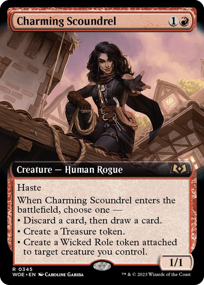 0345 Charming Scoundrel (Extended Art) R Wilds of Eldraine