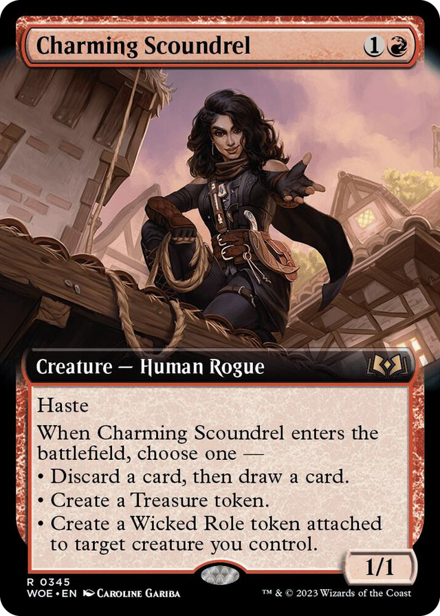 0345 Charming Scoundrel (Extended Art) R Wilds of Eldraine