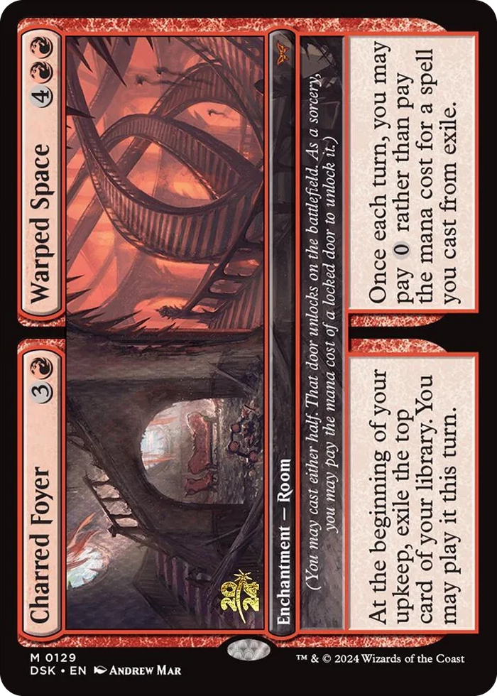 0129 Charred Foyer // Warped Space M Prerelease Cards