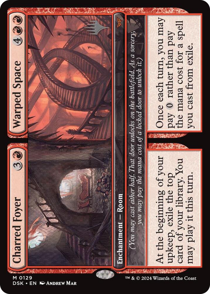 Charred Foyer // Warped Space #129 M - Promo Pack: Duskmourn: House of Horror Pokemon card