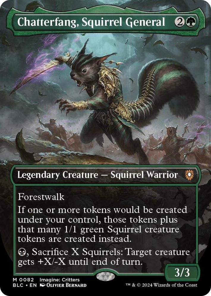 0082 Chatterfang, Squirrel General (Borderless) M Commander: Bloomburrow