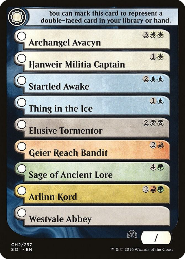 CH002 Checklist Card - (CH2) Shadows over Innistrad T Shadows over Innistrad
