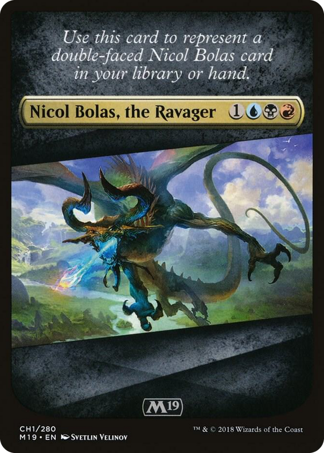 CH001 Checklist Card - Core Set 2019 (Nicol Bolas, the Ravager) T Core Set 2019