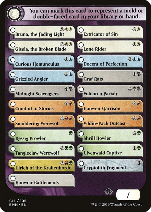 0001 Checklist Card - Eldritch Moon T Eldritch Moon
