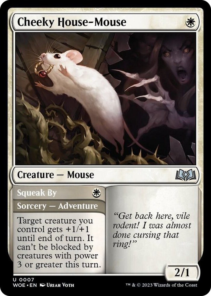 Cheeky House-Mouse #7 U - Wilds of Eldraine Pokemon card