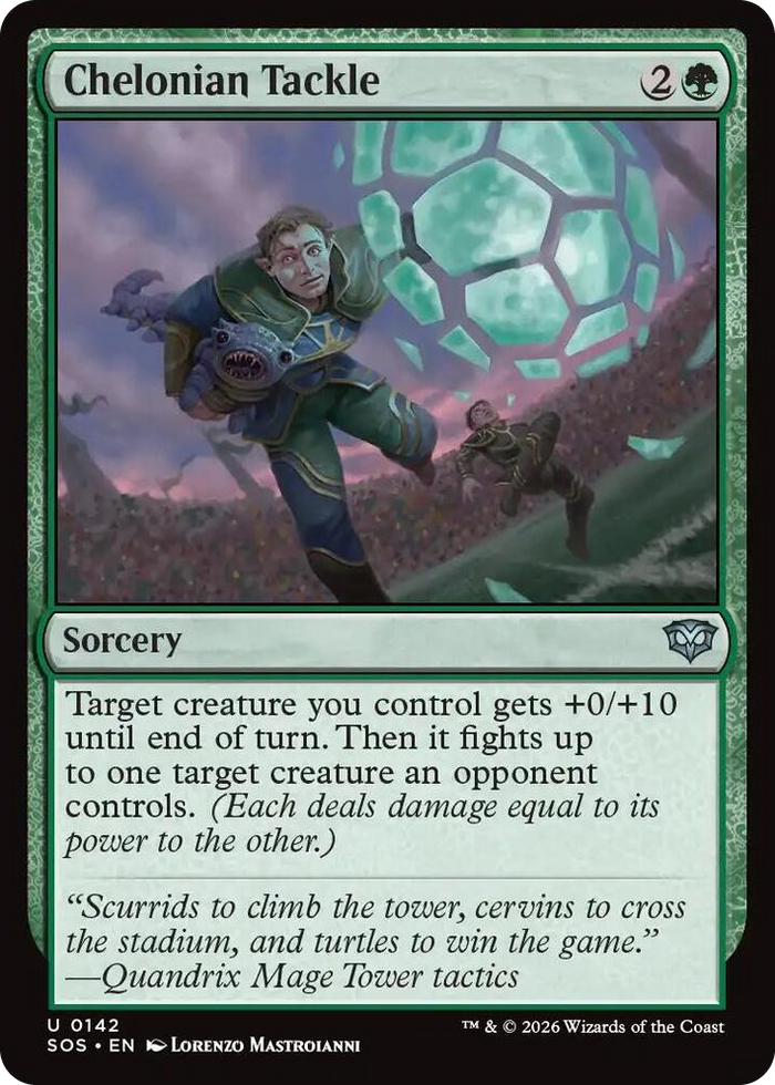 Chelonian Tackle #142 U - Secrets of Strixhaven Pokemon card