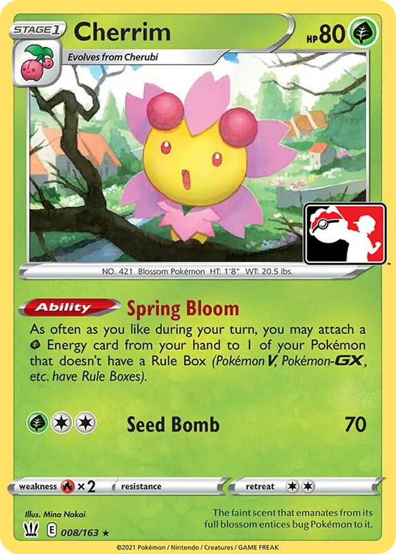 0008 Cherrim Rare Prize Pack Series Cards