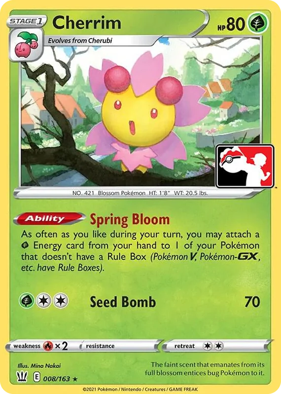 0008 Cherrim Rare Prize Pack Series Cards