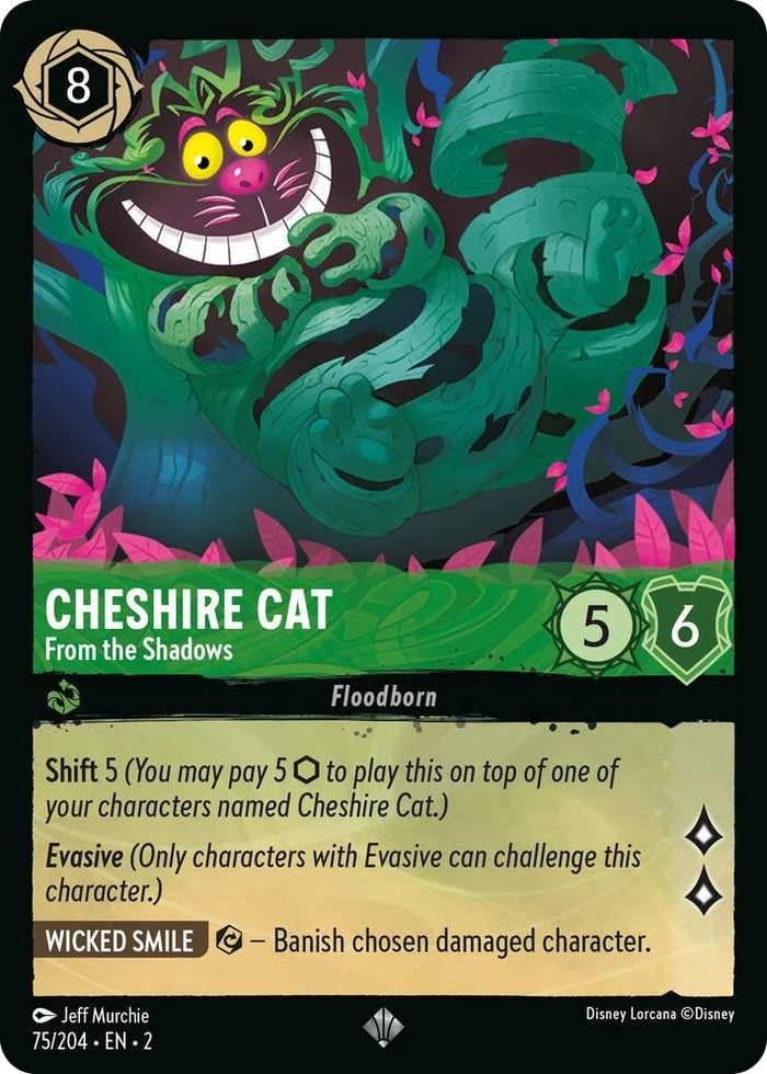Cheshire Cat - From the Shadows #75 Super Rare - Rise of the Floodborn Pokemon card