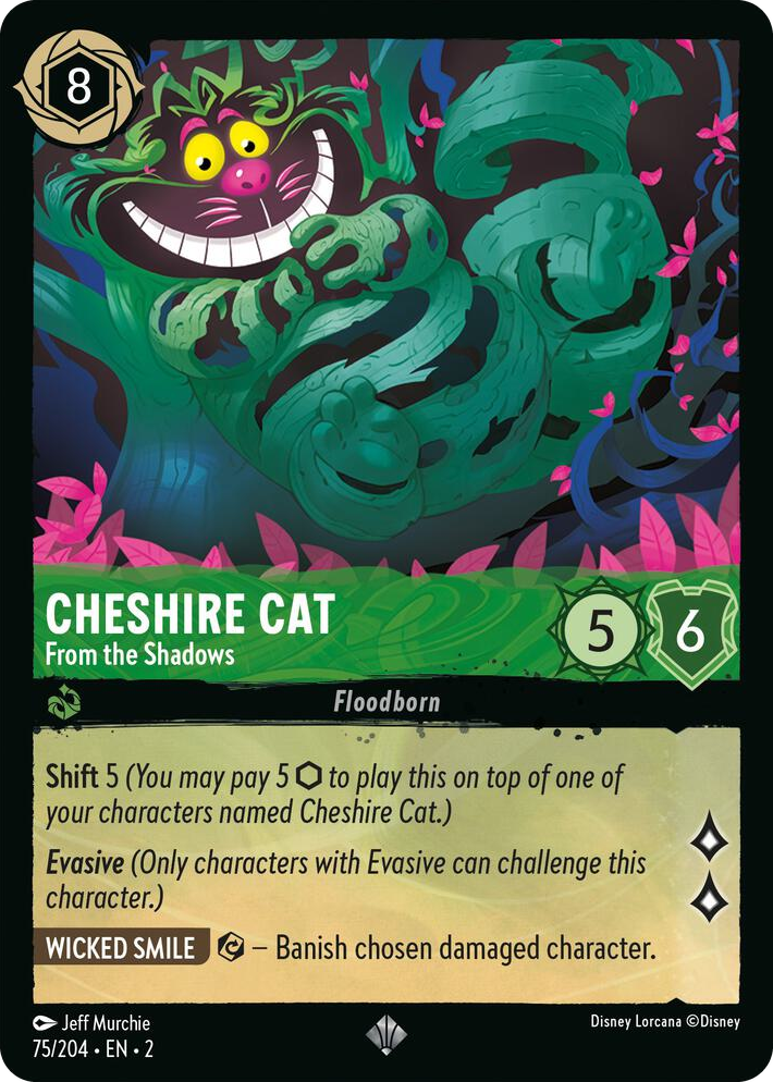 0075 Cheshire Cat - From the Shadows Super Rare Rise of the Floodborn