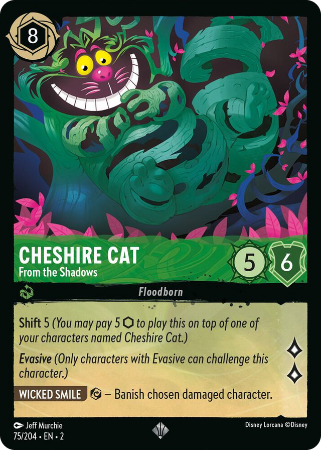 0075 Cheshire Cat - From the Shadows Super Rare Rise of the Floodborn