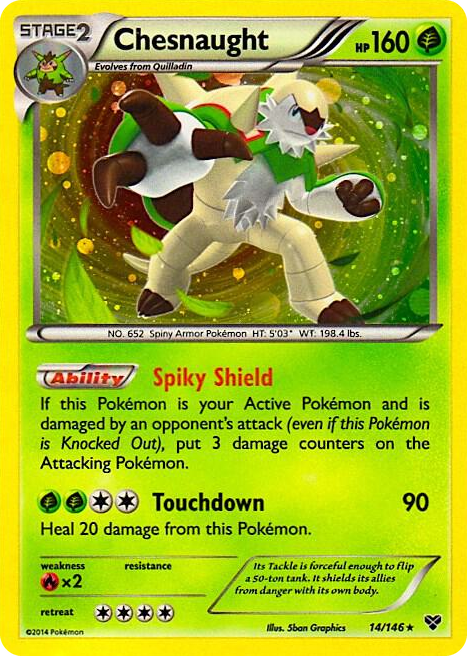 0014 Chesnaught - 14/146 (Cosmos Holo) Promo Blister Exclusives