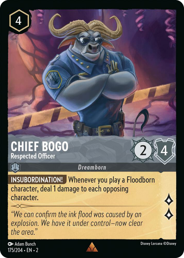 0175 Chief Bogo - Respected Officer Rare Rise of the Floodborn