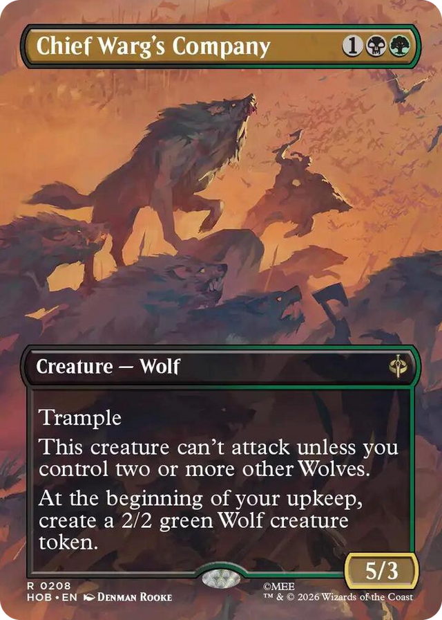 0208 Chief Warg's Company (Borderless) R The Hobbit