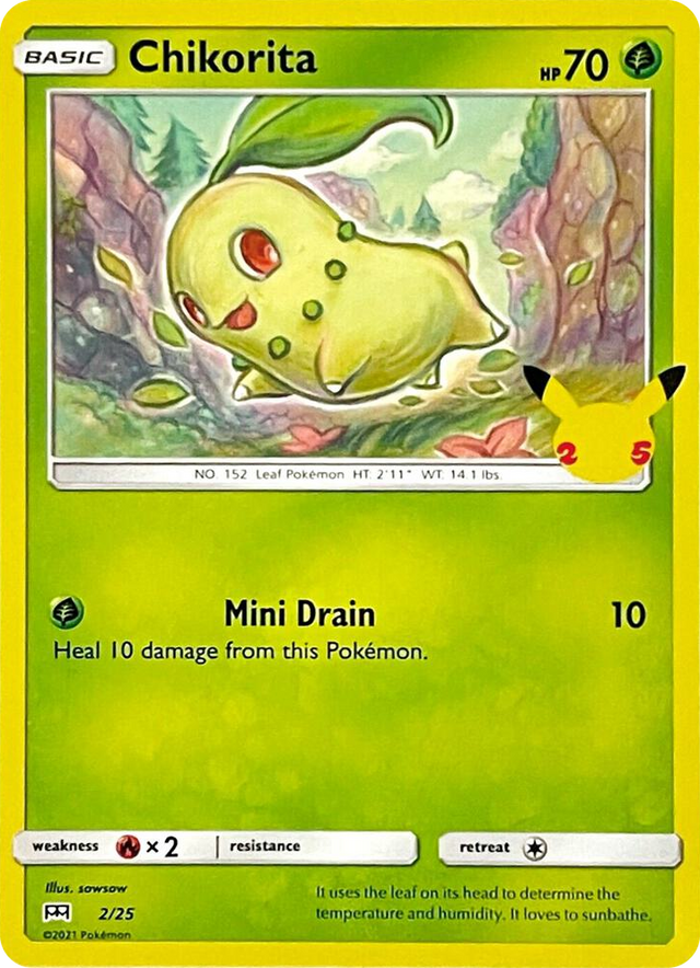0002 Chikorita Promo McDonald's 25th Anniversary Promos