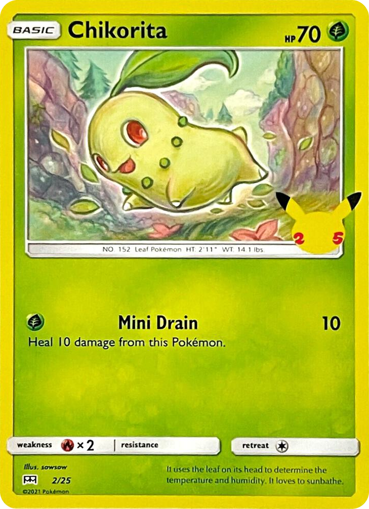 0002 Chikorita Promo McDonald's 25th Anniversary Promos