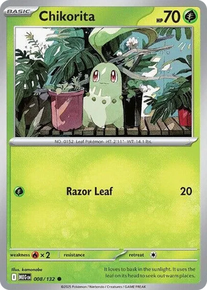 0008 Chikorita Common Mega Evolution