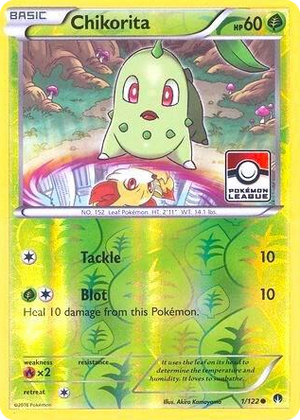 0001 Chikorita - 1/122 (Pokemon League) Promo League & Championship Cards