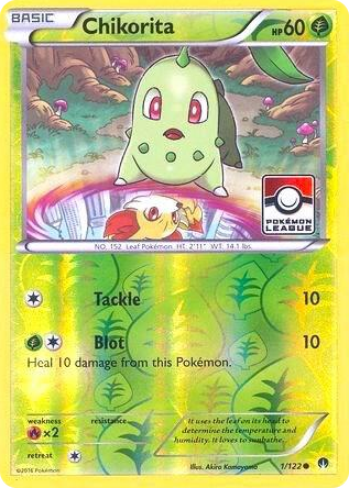 0001 Chikorita - 1/122 (Pokemon League) Promo League & Championship Cards