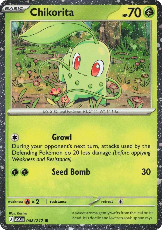 0008 Chikorita (Cosmos Holo) Common Miscellaneous Cards & Products