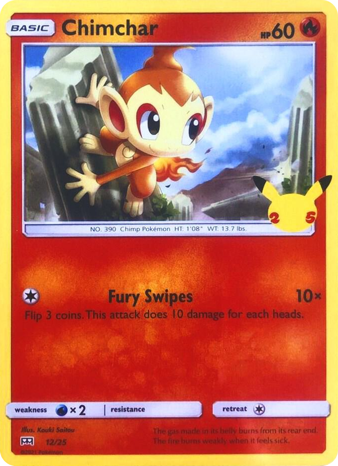0012 Chimchar Promo McDonald's 25th Anniversary Promos