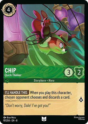 0097 Chip - Quick Thinker Uncommon Reign of Jafar