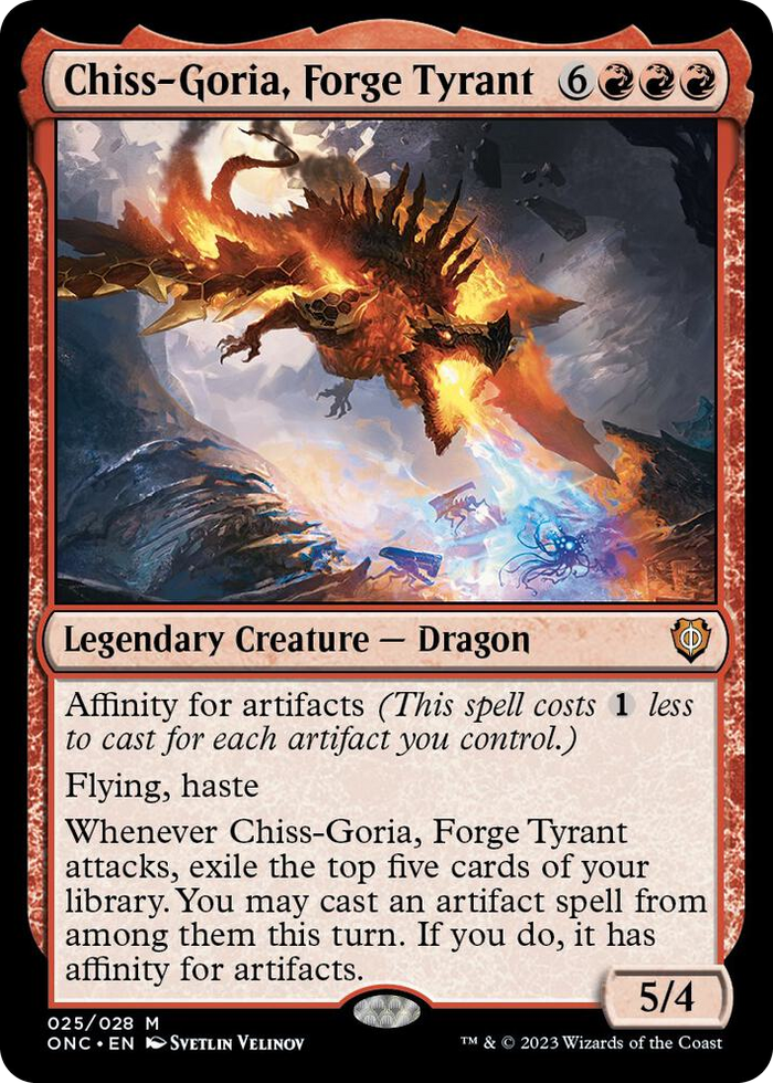 Chiss-Goria, Forge Tyrant #25 M - Commander: Phyrexia: All Will Be One Pokemon card