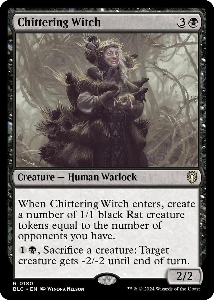 0180 Chittering Witch R Commander: Bloomburrow