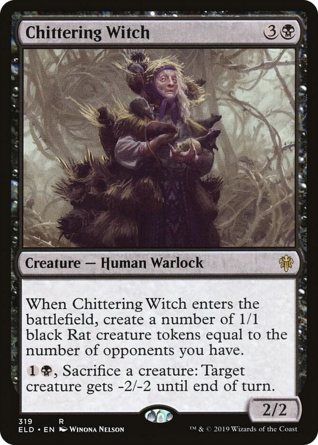 0319 Chittering Witch R Throne of Eldraine
