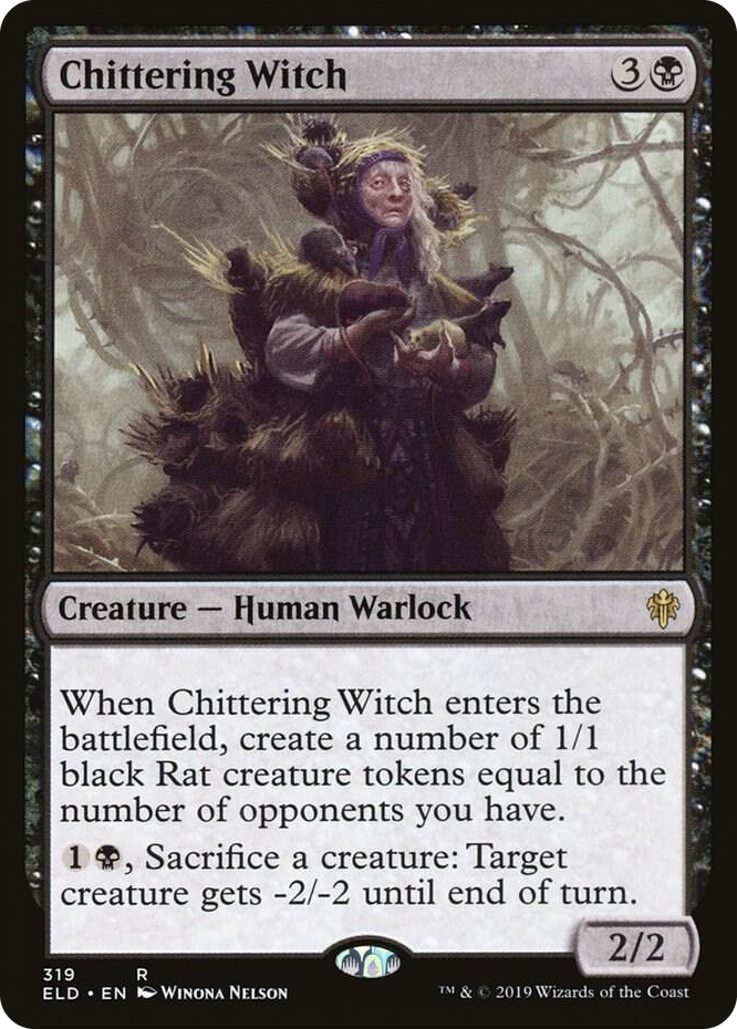 0319 Chittering Witch R Throne of Eldraine