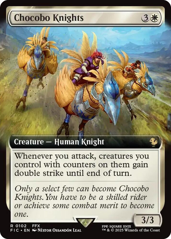 Chocobo Knights (Extended Art) #102 R - Commander: FINAL FANTASY Pokemon card