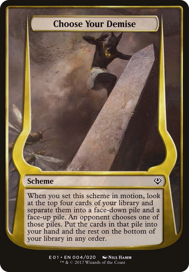0004 Choose Your Demise (Archenemy: Nicol Bolas) C Oversize Cards