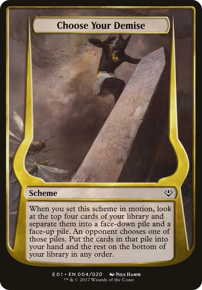 0004 Choose Your Demise (Archenemy: Nicol Bolas) C Oversize Cards