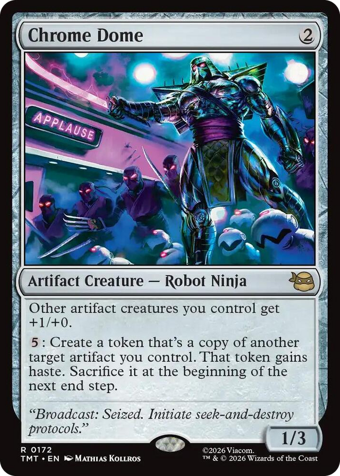 Chrome Dome #172 R - Teenage Mutant Ninja Turtles Pokemon card