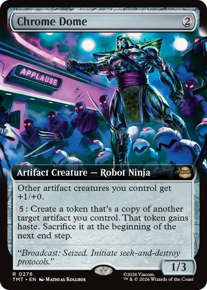 Chrome Dome (Extended Art) #276 R - Teenage Mutant Ninja Turtles Pokemon card