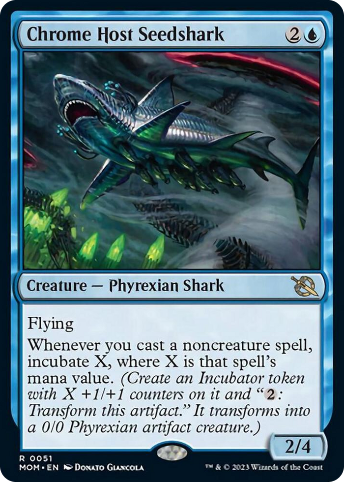 Chrome Host Seedshark #51 R - March of the Machine Pokemon card