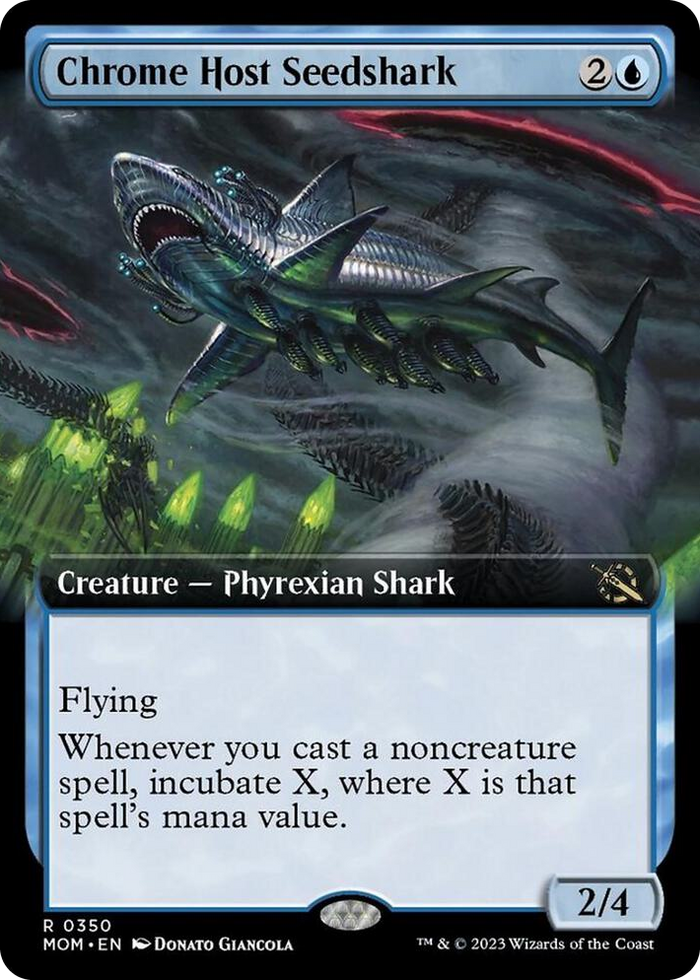 Chrome Host Seedshark (Extended Art) #350 R - March of the Machine Pokemon card