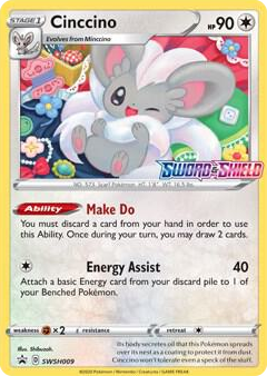 0009 Cinccino - SWSH009 (Prerelease) Promo Sword & Shield Promo Cards