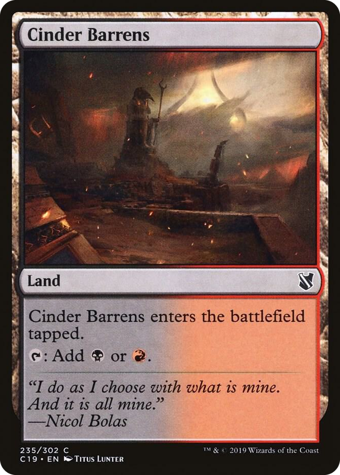 0235 Cinder Barrens C Commander 2019