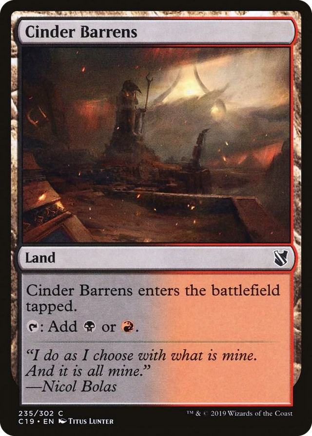 0235 Cinder Barrens C Commander 2019