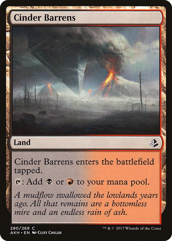 Cinder Barrens #280 C - Amonkhet Pokemon card