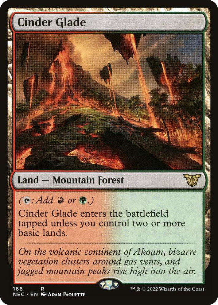 0166 Cinder Glade R Commander: Kamigawa: Neon Dynasty