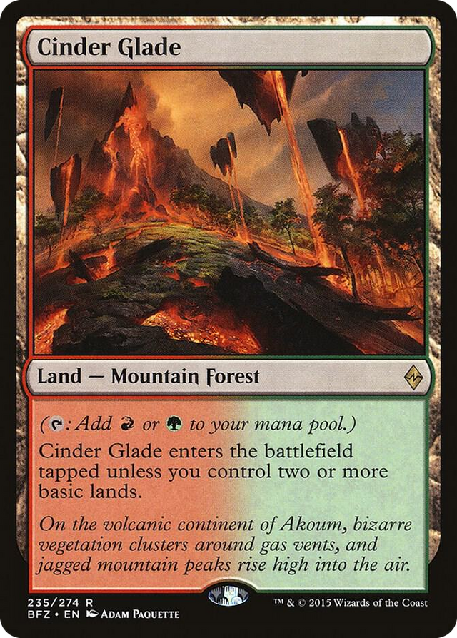 0235 Cinder Glade R Battle for Zendikar