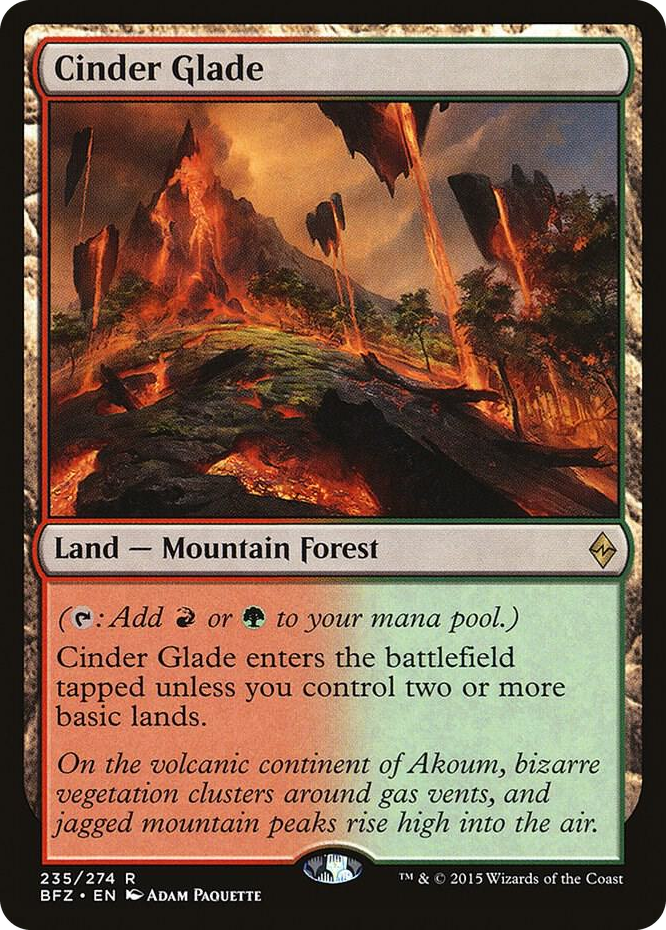 Cinder Glade #235 R - Battle for Zendikar Pokemon card